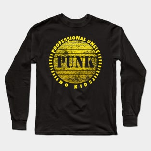 Funny Saying Professional Uncle No Kids Typography Yellow Gold Long Sleeve T-Shirt